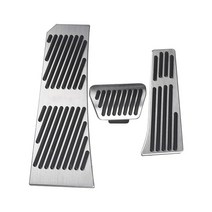 BMW 5 6 7 시리즈 F01 F07 F10 F11 F06 F13 X3 F25 X4 F26 Z4 E89 E85 자동차 발 받침 페달 연료 브레이크 커버 패드 액세서리, [3] Footrest AT 3pcs