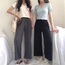포디룩 (1+1할인 자체제작 5color) 기장선택 롱&숏 와이드 밴딩 팬츠
