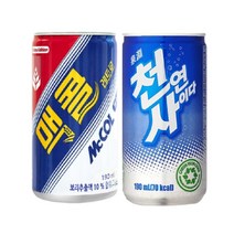 마셔몰 천연사이다190mlx30캔+맥콜190mlx30캔(총60캔)/안전박스포장, 190ml