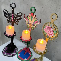 우드 촛대+촛불전구, 1.나비 촛대