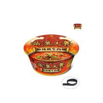 만한대찬 우육면 컵라면 매운 소고기맛 204g + 스윗플래닛 마스크줄, 4개