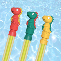 (1+1) 캐릭터 스틱 워터건 워터파크 펌프물총 스펀지 워터밤 워터건 물총놀이 물놀이 장난감 유아 무배, 공룡_랜덤2개