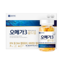 종근당 오메가3 골드업 3병 180캡슐 총 180캡슐 6개월분 오메가쓰리 혈행건강 개선 도움 수험생 직장인 온가족 노인 영양제, 3개