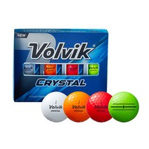 볼빅 크리스탈 골프공 3피스 42.67 x mm 4종 3p 세트 화이트 오렌지 레드 그린 1세트, 화이트, 오렌지, 레드, 그린, 12개