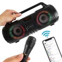 파티용 고음질 USB 조명 라디오 마이크 포함 가전제품 옛날스타일 어르신선물