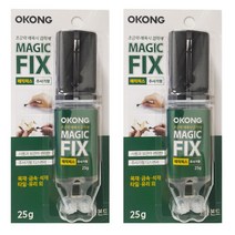 오공 다목적 에폭시 매직픽스 주사기형 25g, 2개