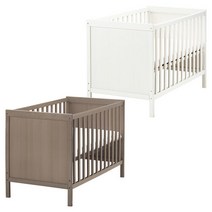이케아 SUNDVIK 순드비크 유아용침대 매트리스풀세트 60x120cm/매트포함/아기침대, 화이트+비카_유아용매트리스(60x120)