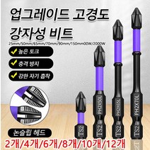 2개/4개/6개/8개/10개/12개 업그레이드 고경도 강자성 비트 다용도 드릴 비트 6종 세트 드릴드라이버, 6세트-베이스 증정*2, D1