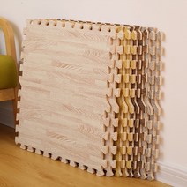 친환경 우드 퍼즐 조립 EVA 4가지패턴 층간소음 안전 놀이방매트 향균, B타입(옐로우) 16개 단위로 수량 주문해주세요