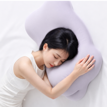 경추베개 초고밀도 메모리폼 옆잠베개 64cm 수면 베개, 1개, 보라