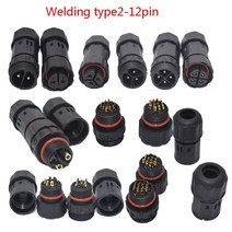 M19 조립 방수 전기 케이블 커넥터 플러그 소켓 커넥터 2 3 4 5 8 12 핀 IP68 1 개, 02 Welding style_07 8Pin