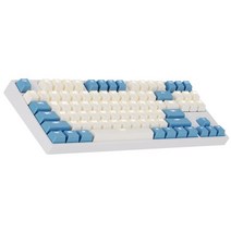 COX CK87 크림블루 게이트론 LED 게이밍 기계식(황축), 황축