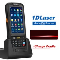 안드로이드 7.0 PDA 휴대용 데이터 수집기 pda 터미널 와이파이 1D 블루투스 바코드 리더 스캐너 2D 재고 관리 창고, 02 1D Minde966 Cradle_01 미국