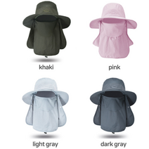 슬로우케어 여름 트래킹모자 완벽햇빛차단형, 핑크