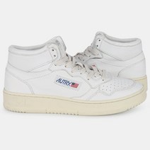 디몬트 22 S/S 오트리 남성 메달리스트 레더 미드탑(올화이트) AUMM GG04