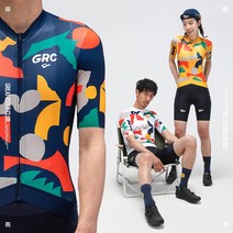 자전거라이딩복 GRC Jieao 끝없는 봄과 여름 Will Bryant 연명 인쇄 반팔 도로 자전거 타기 정장 남성