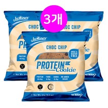 저스틴프로틴바 저탄수 글루텐프리 쿠키 64g- 초코칩, 3개