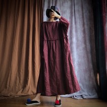생활한복 긴팔 원피스 절복 스님옷 누비옷 빅사이즈 계량한복 절옷 여자 퓨전한복 데일리한복