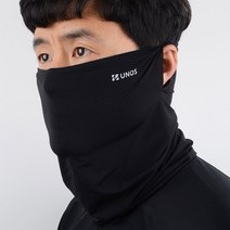 귀걸이형 냉감 마스크 쿨 멀티스카프 얼굴 자외선차단 여름용 넥워머, 검정