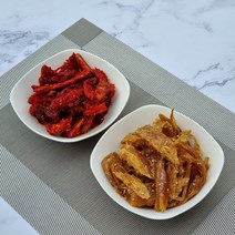 동화푸드 1+1 밥도둑 황태채무침 200g 350g 500g 1kg 매콤 황태고추장무침 달콤간장양념 황태채 황태포 무침 북어무침 무방부제 속초젓갈 황태초무침 동화푸드 오마니젓갈, 매콤+매콤1+1, 200g+200g