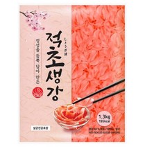 이엔 초생강 적색 슬라이스 짱아찌, 3개, 1.3kg