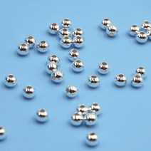 동서스토어 실버볼 비즈 3mm 비즈공예 재료 은볼, 50개