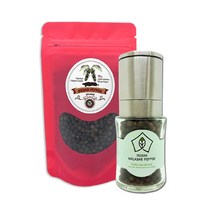 푸리오 인도 말라바르산 통후추 세라믹 그라인더35g+리필 지퍼백70g, 1세트