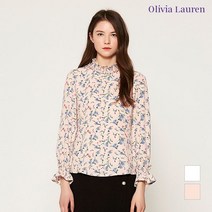 올리비아로렌 스모킹 플라워 블라우스 VOCNLUS1231