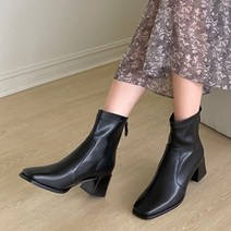 구두모모 여성용 니든 삭스 스판 앵클 부츠 (5.5cm)
