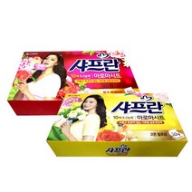 샤프란 섬유 유연제 탈취제 세탁 세제 시트형 2종, 코튼블로섬