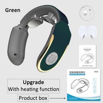 어깨 온열 찜질기 오십견 어깨 통증 거북 목 전기 온열기 휴대용 마사지 열 압축, 녹색 상자