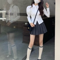 프렌치 시크한 허리 퍼프 소매 흰색 셔츠 여성용 봄과 가을 디자인 틈새 짧은 탑 셔츠 2022 새로운