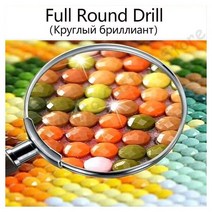 사진 커스텀 다이아몬드 페인팅 크로스 스티치 풀 스퀘어 라인스톤 그림 DIY 다이아몬드 모자이크 다이아몬드 자수, Round drill, 30x50cm