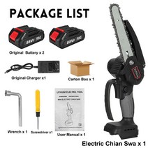 테이블쏘 테이블톱 목공 미니KiWarm 6 인치 3000W 88V 미니 가지 치기 전기 동력 톱 목공 정원 트리밍 리튬, 02 2 Battery Gray_01 미국