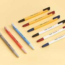 모나미 153 클립 볼펜 CLIP 0.5mm 0.7mm 1.0mm 낱개, 1.0레드