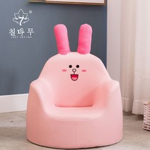 칠나무 캐릭터 베이비 프리미엄 쇼파 테이블 세트, 소파, 핑크