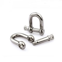 샤클 M4 M5 M6 M8 M10 M12 스트레이트 D 샤클 짧은 스틸 브레이킹 리깅 후크 보트, 07 M14(1PCS)