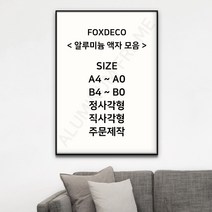 폭스데코 알루미늄 액자 모음, 그레이