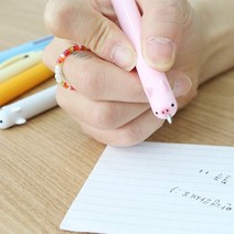 5종 예쁜볼펜 특이한 3색 스탠딩 판촉 캐릭터 볼펜 동물 국산 펜, 양