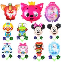 캐릭터 바람개비 풍선 점보 슈퍼쉐잎 뽀로로 핑크퐁 크롱 소피 겨울왕국 폴리 엠버 어린이, 16.폴리