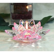 크리스탈 연꽃 아로마 촛대 130mm - 캔들홀더/촛대, 단품