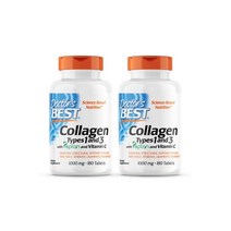 닥터스베스트 오플닷컴 2개 Doctors BEST 먹는 콜라겐 저분자 펩타이드 비타민 C 1000 mg 180 타블렛, (오플닷컴) 2개 Doctors BEST 먹
