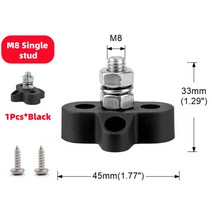 버스 바 파워 스터드 516 150A 터미널 블록 헤비 듀티 M8 M6 M10 포지티브 네거티브 바캠퍼 캐러밴 트럭 R 보트용, 02 M8 Black
