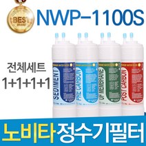 노비타 NWP-1100S 고품질 정수기 필터 호환 전체세트, 선택1 - 11인치 한방향 전체세트(1+1+1+1=4개)