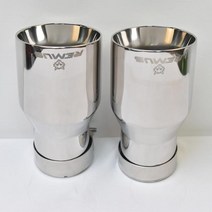 배기튜닝 자동차머플러 스팅어튜닝 머플러팁 가변배기 소리박 배기튜닝 자동차 배기 테일 파이프 밝은 스테인레스, 60- 101mm