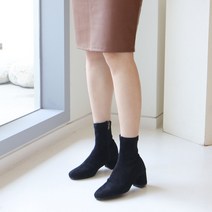 로딘스타 여성 발편한 삭스 스판 앵클 부츠 5cm 크레텔