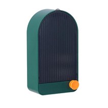 벽 마운트 비누 홀더 비누 접시 비누 용기 욕실 용 비누 트레이 홈 액세서리, 8.2x4.5x15.7cm, HIPS+GPPS, 녹색 회색