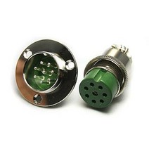 항공잭 25MM 날개타입 K-25-8핀 플러그 국내생산 원형커넥터 써큘러커넥터, 01_케이블