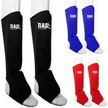 RAD MMA Shin Instep Foam Pad Support Boxing Leg Guards Foot Protective Gear Kickboxing Blue (XL), 1