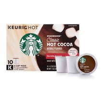Starbucks 스타벅스 US 클래식 핫초코 코코아 큐리그 캡슐 10개입 3팩 Classic Hot Cocoa K-Cup for Keurig Brewers, 30개, 7.3oz